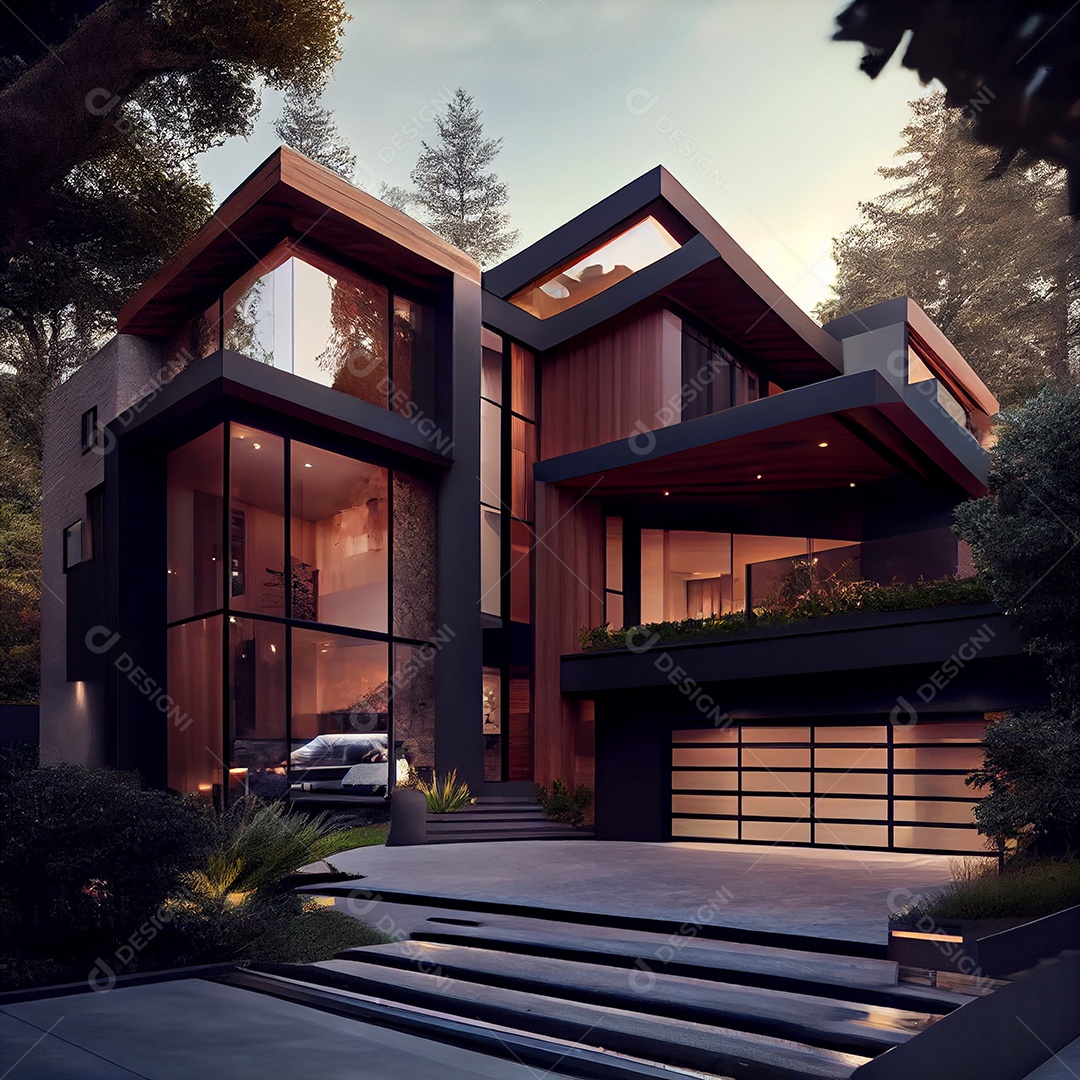 Exterior de uma casa moderna