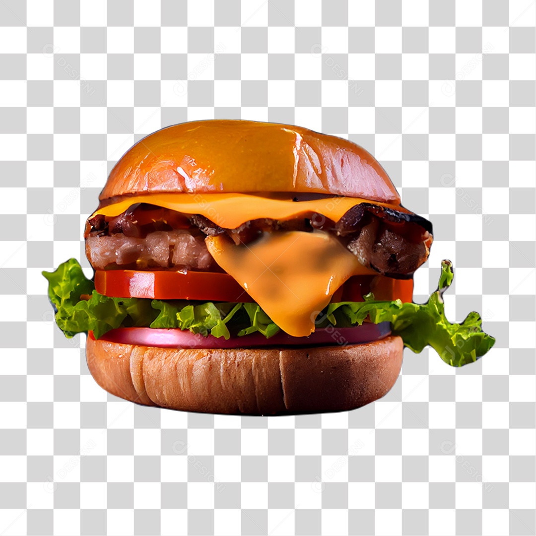 Hamburger Lanche PNG Transparente