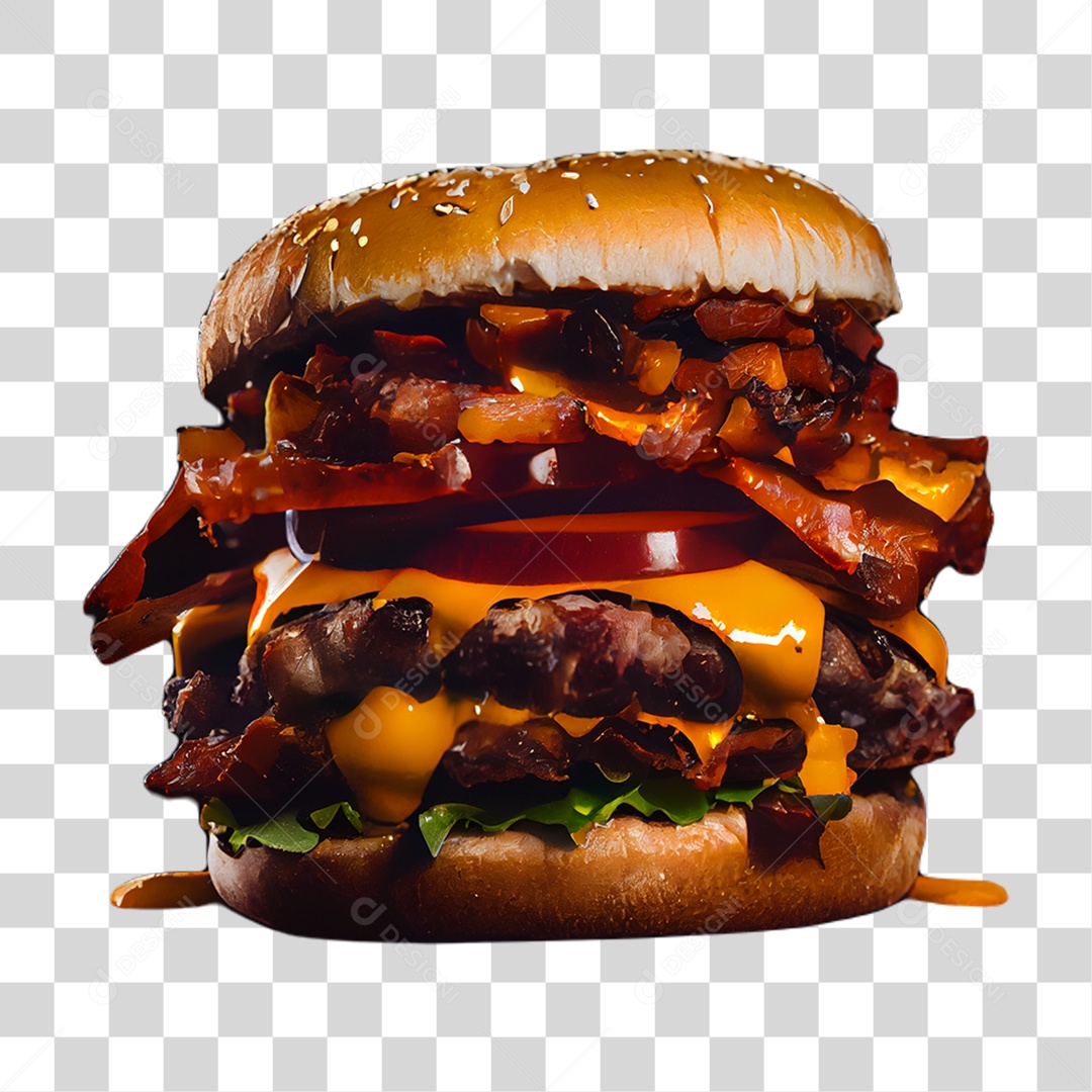 Hamburger Lanche PNG Transparente