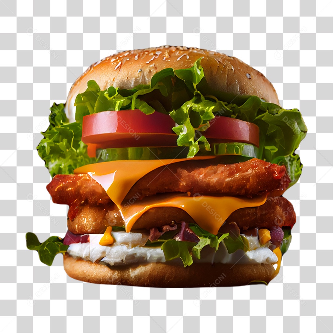 Hamburger Lanche PNG Transparente