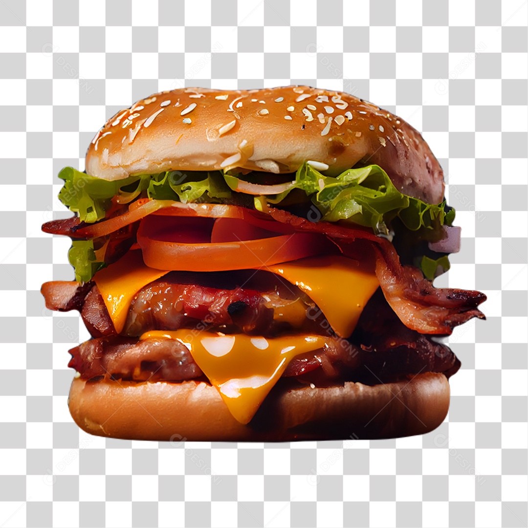 Hamburger Lanche PNG Transparente