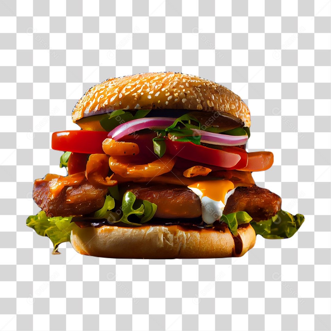 Hamburger Lanche PNG Transparente