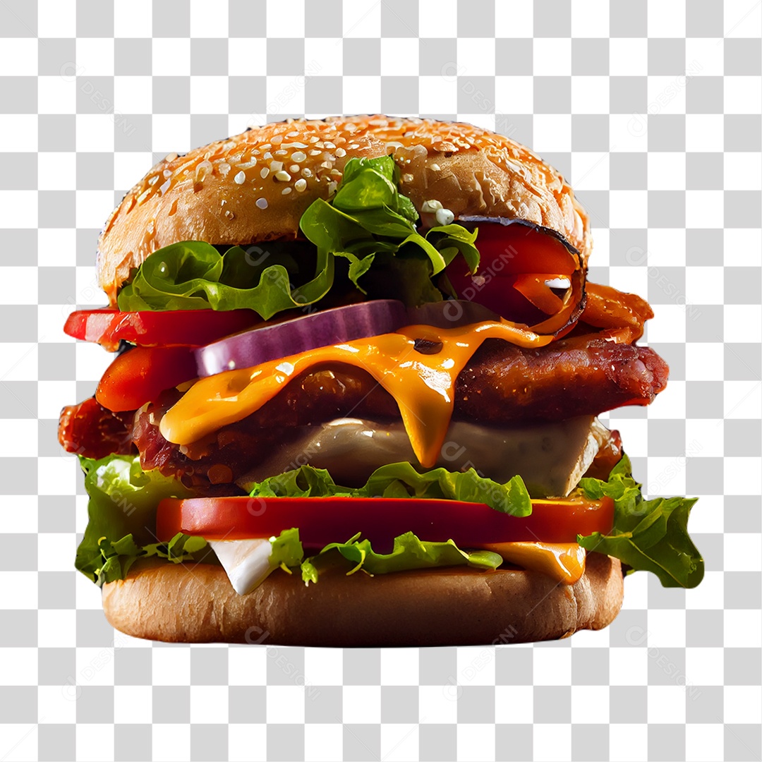 Hamburger Lanche PNG Transparente