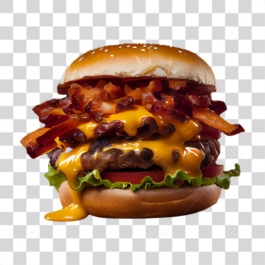 Hamburger Lanche PNG Transparente