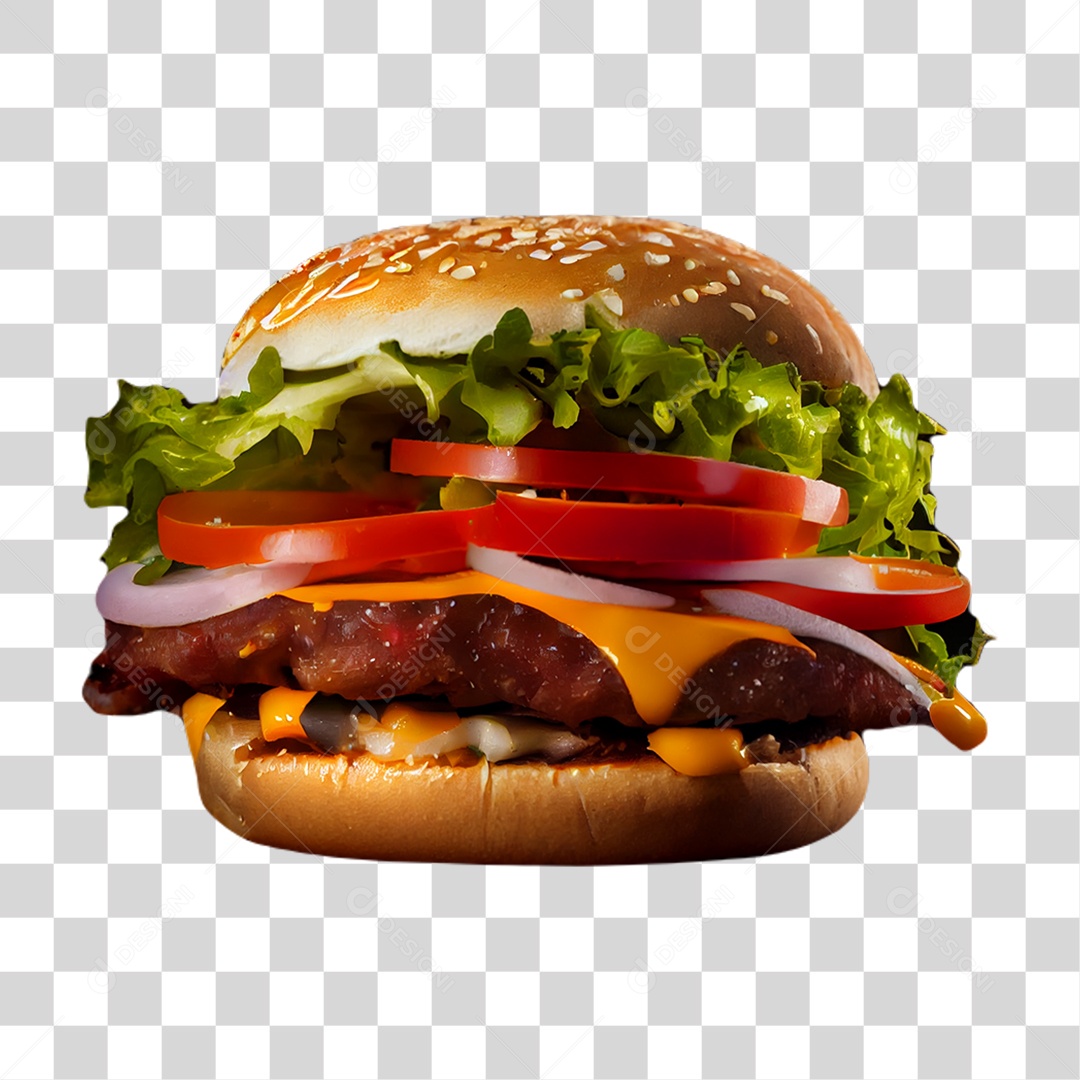 Hamburger Lanche PNG Transparente