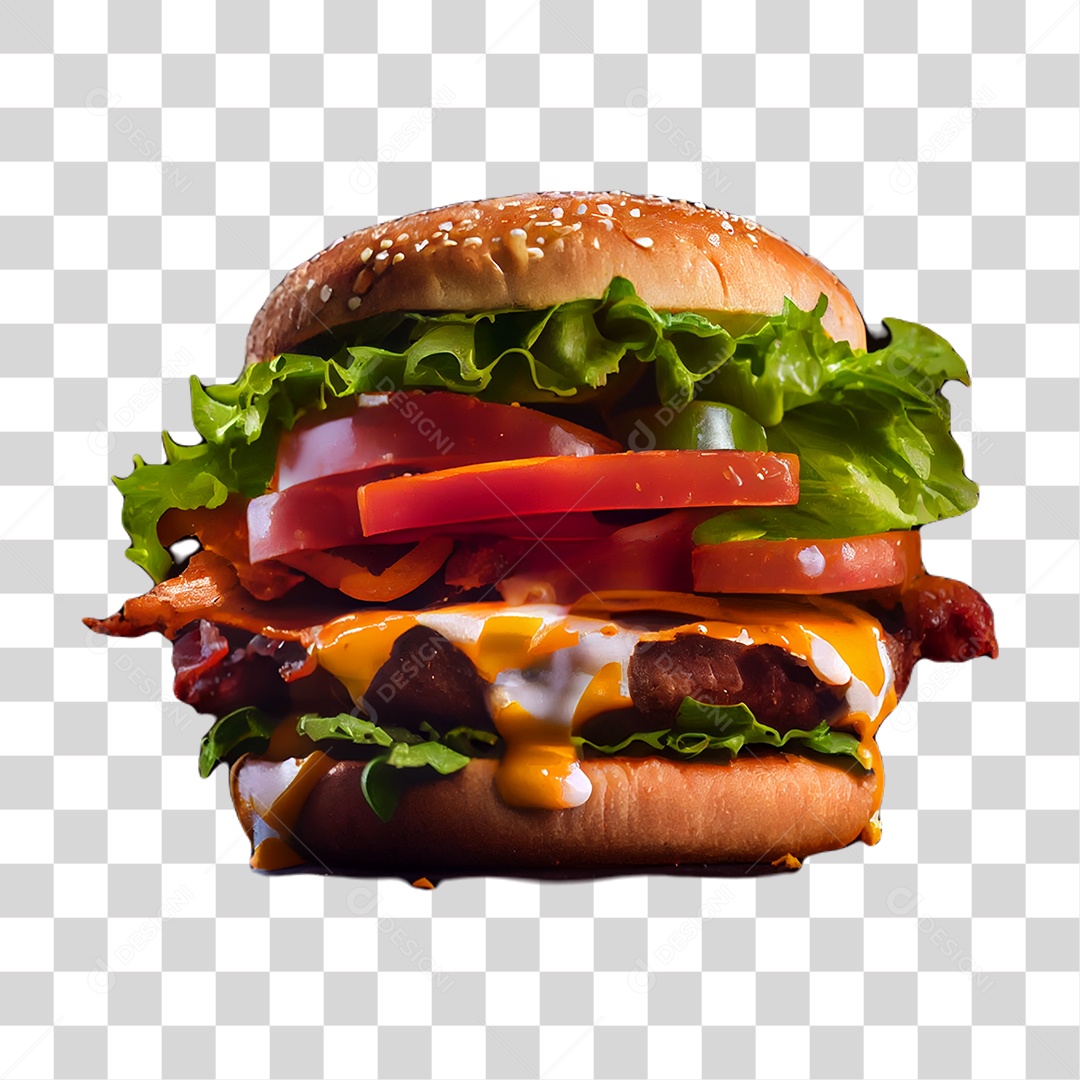 Hamburger Lanche PNG Transparente