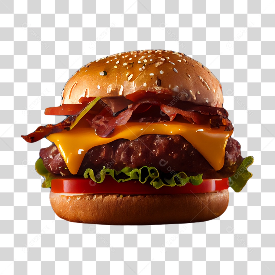 Hamburger Lanche PNG Transparente