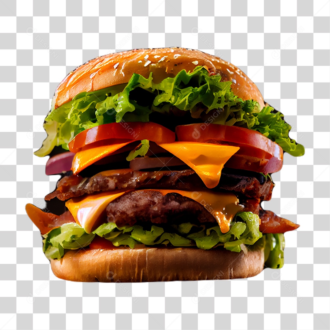 Hamburger Lanche PNG Transparente