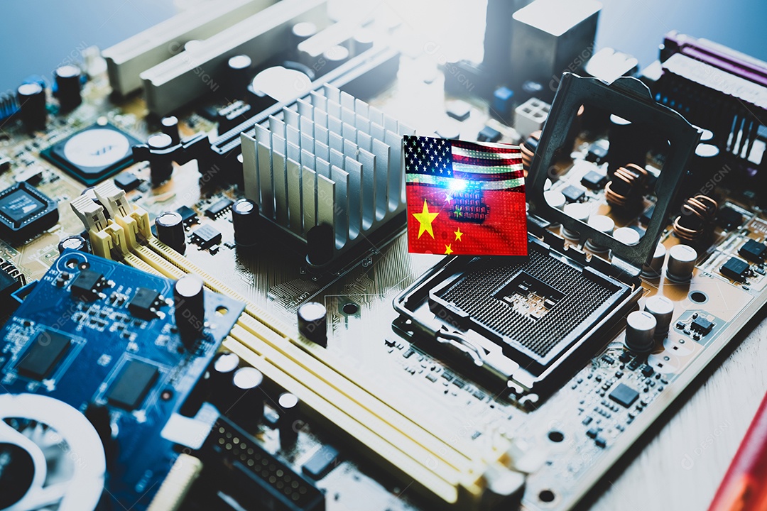 Escassez de chips e conflito comercial EUA-China. Escassez global de chips