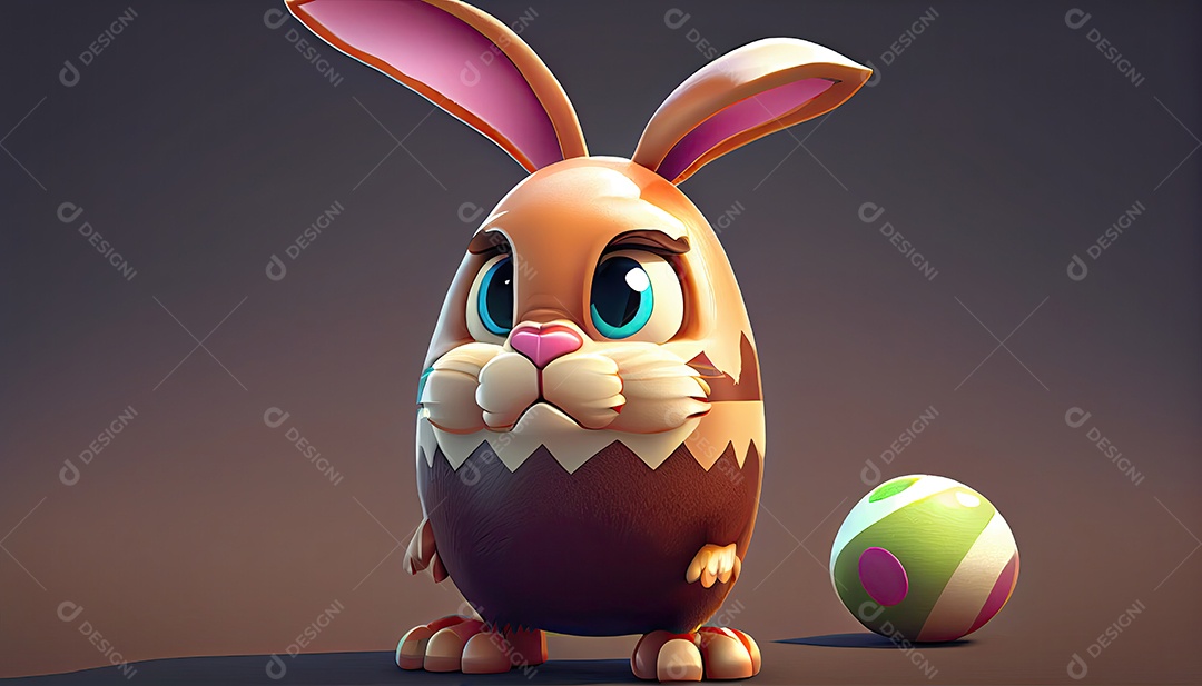 Desenho animado de coelho da páscoa