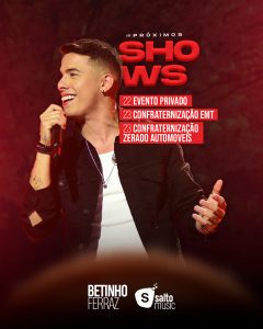 Próximos Shows Betinho Ferraz Flyer Social Media PSD Editável