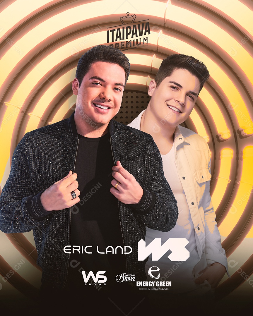 Show Wesley Safadão Eric Land Flyer Social Media PSD Editável