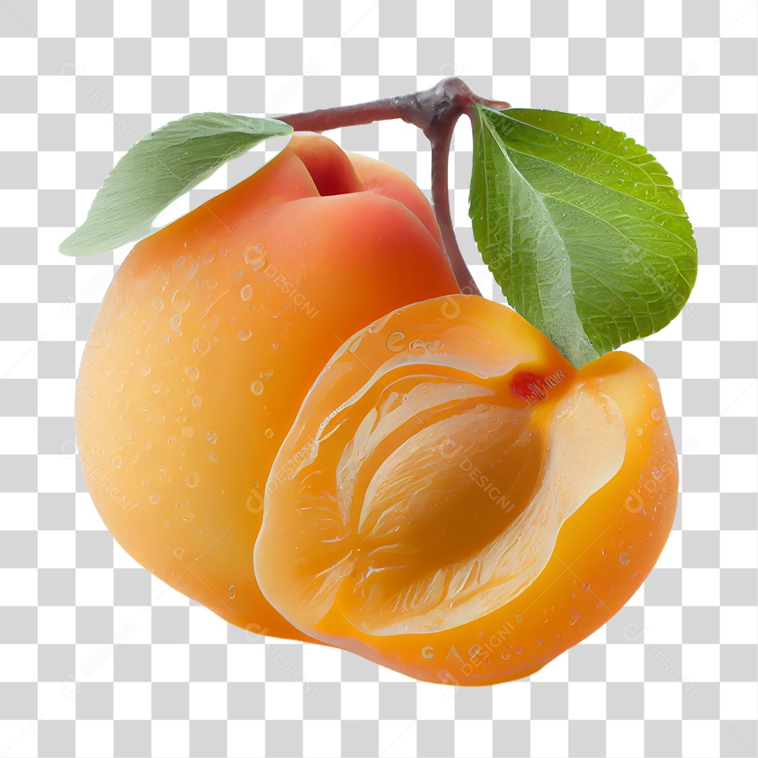 Fruta Pêssego PNG Transparente