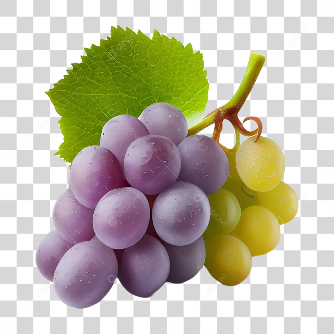 Fruta Cacho Uva PNG Transparente