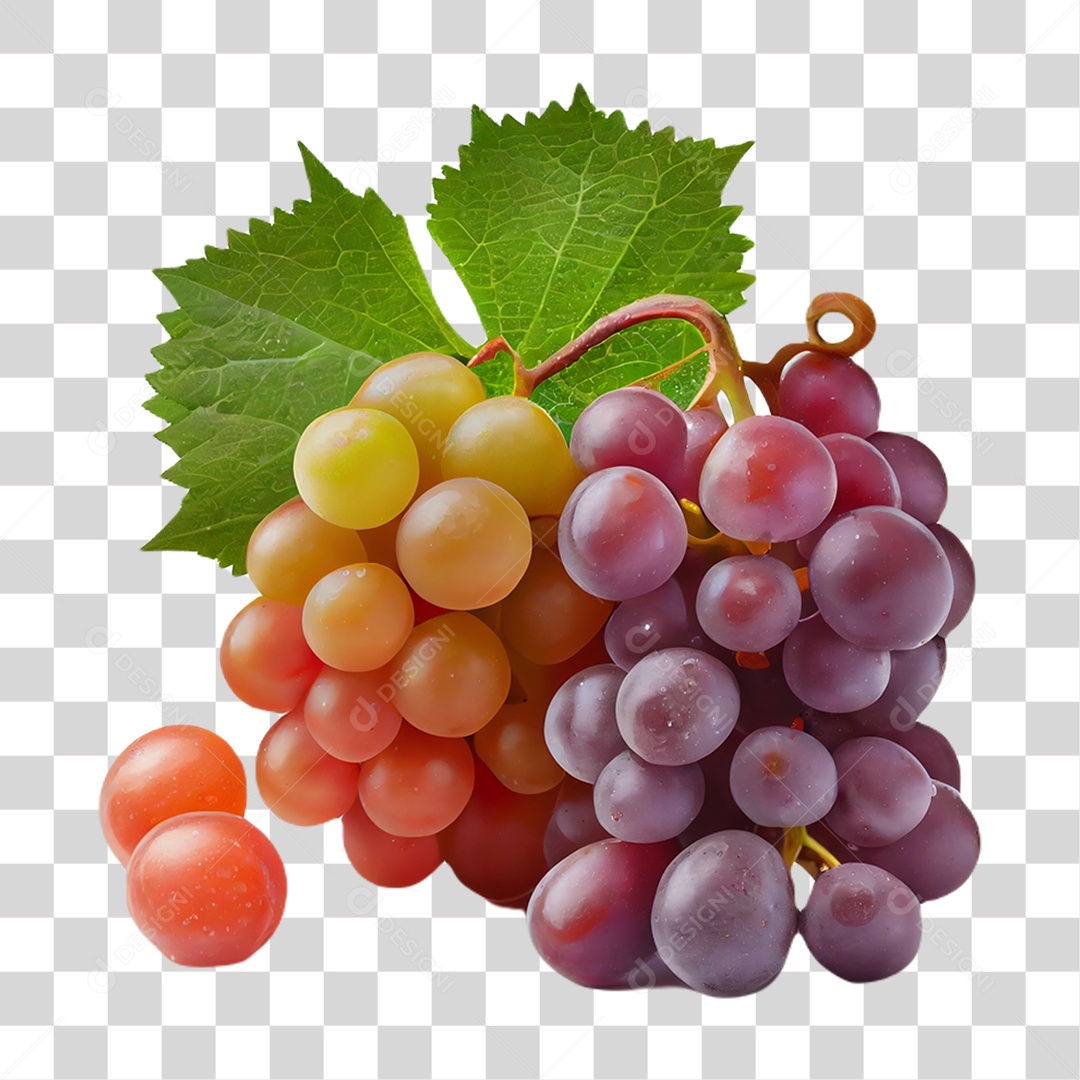Fruta Cacho Uva PNG Transparente