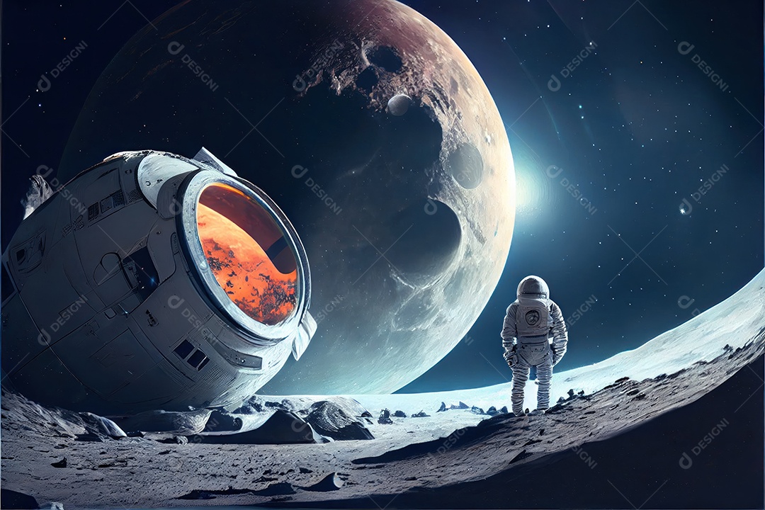 Dia Mundial do Astronauta 12 de abril realista