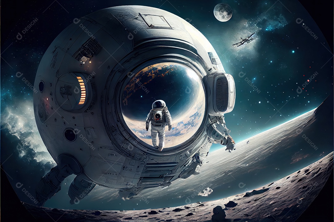 Dia Mundial do Astronauta 12 de abril realista