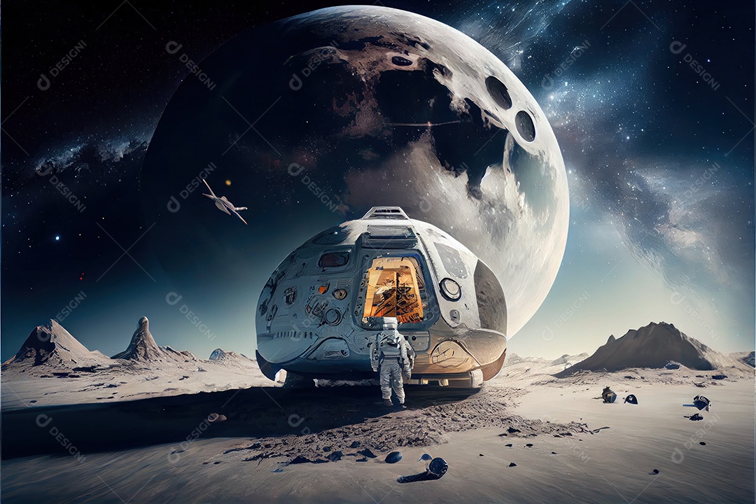 Dia Mundial do Astronauta 12 de abril realista