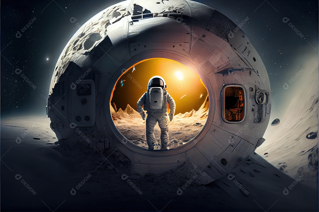 Dia Mundial do Astronauta 12 de abril realista