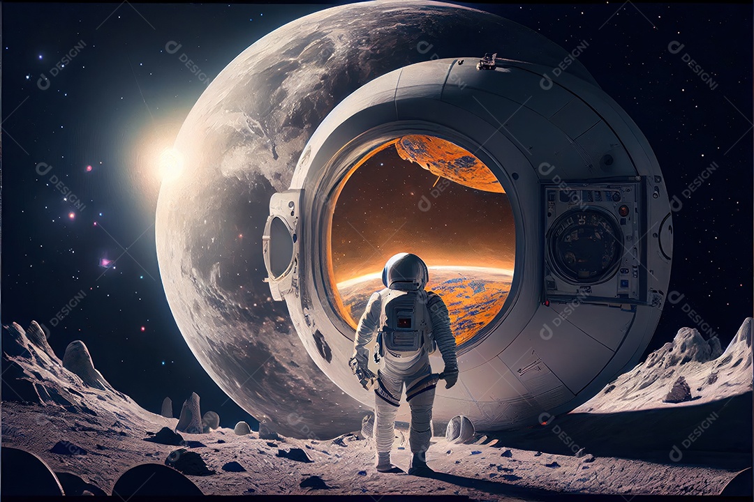 Dia Mundial do Astronauta 12 de abril realista