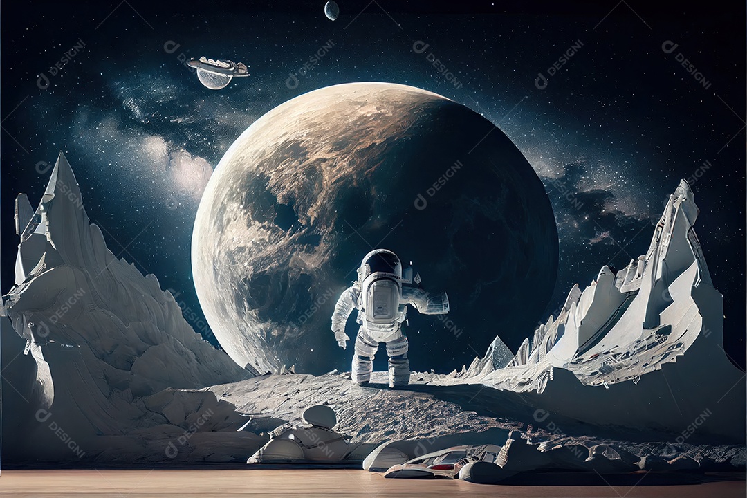 Dia Mundial do Astronauta 12 de abril realista