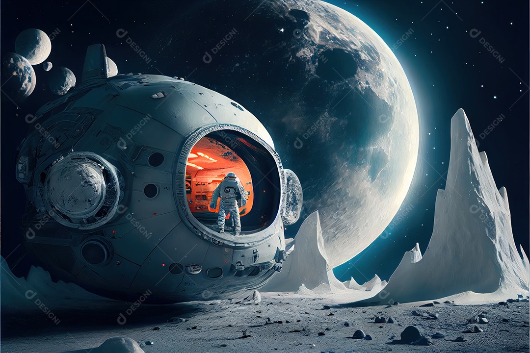 Dia Mundial do Astronauta 12 de abril realista