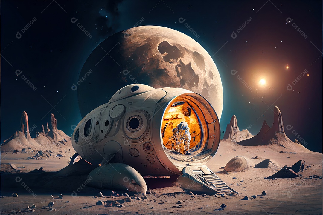 Dia Mundial do Astronauta 12 de abril realista