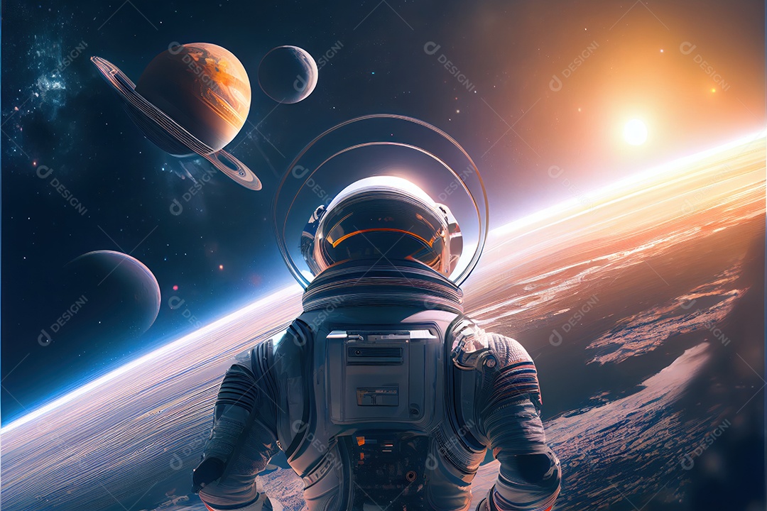 Dia Mundial do Astronauta 12 de abril realista