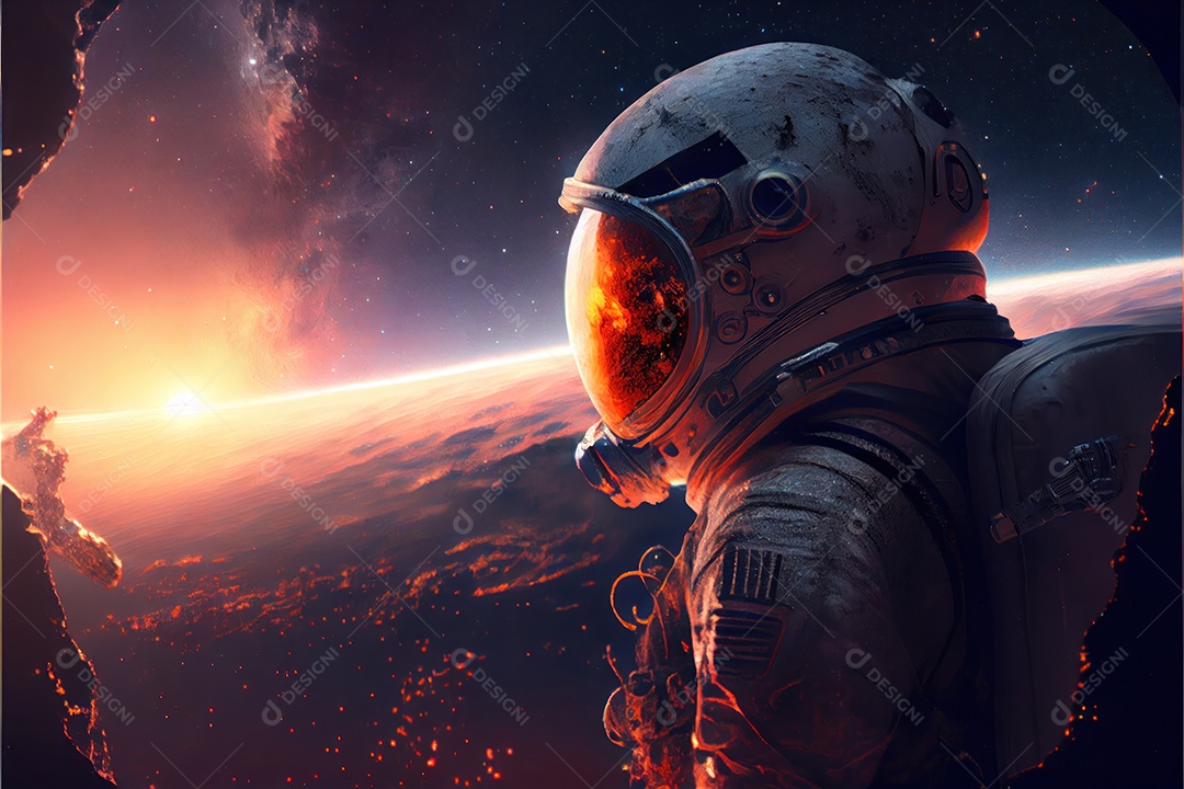 Dia Mundial do Astronauta 12 de abril realista