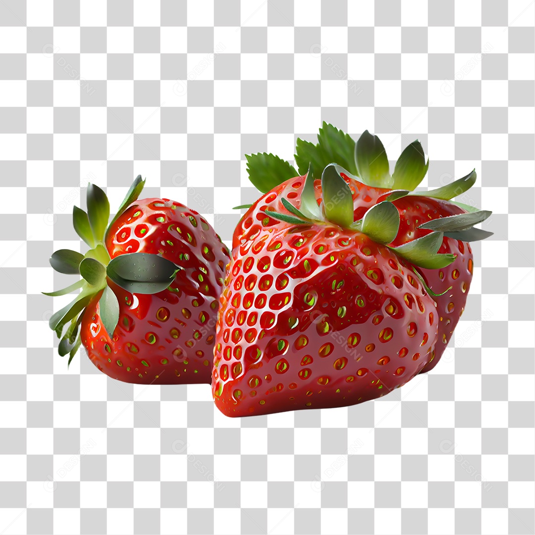 Fruta Morango PNG Transparente