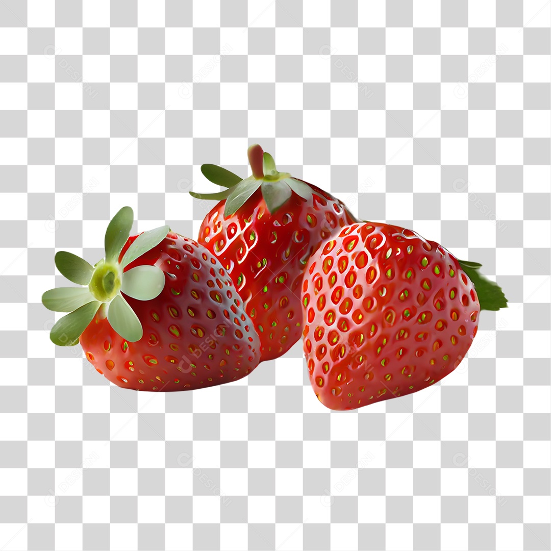 Fruta Morango PNG Transparente