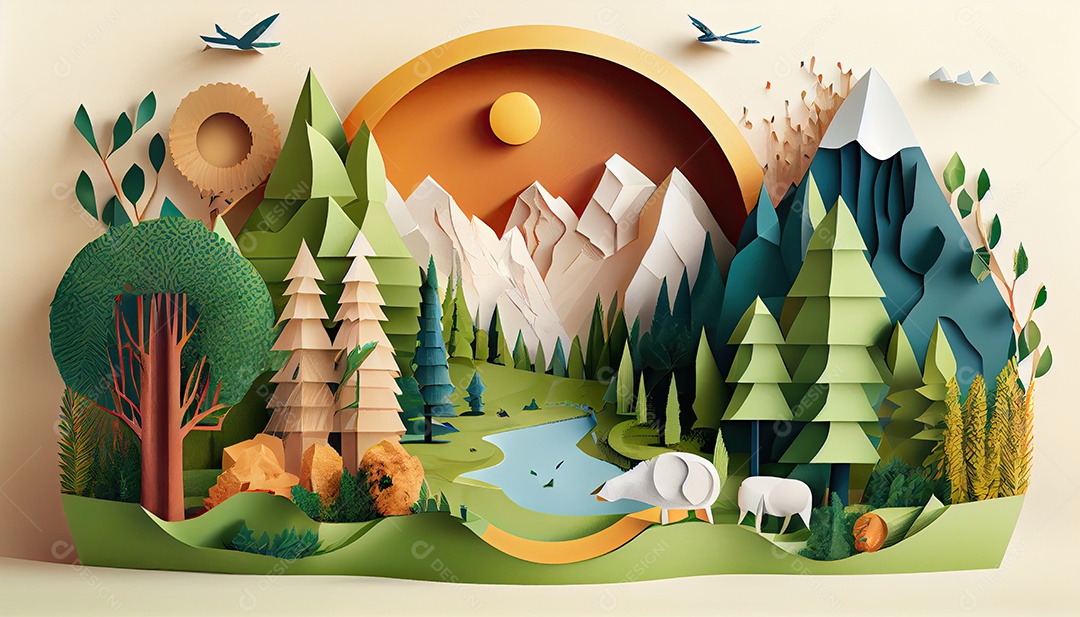 Conceito ambiental em estilo de jornal Dia da Terra a importância de amar