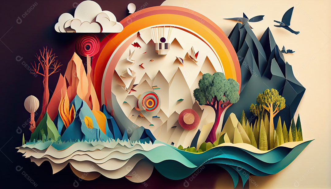 Conceito ambiental em estilo de jornal Dia da Terra a importância de amar