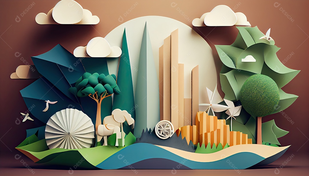 Conceito ambiental em estilo de jornal Dia da Terra a importância de amar