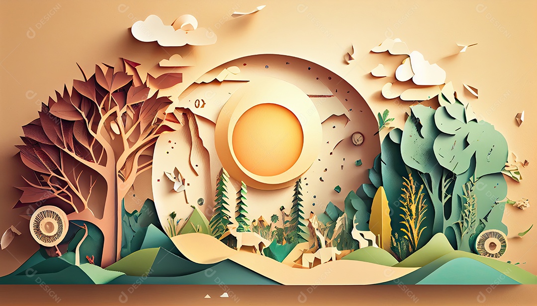 Conceito ambiental em estilo de jornal Dia da Terra a importância de amar