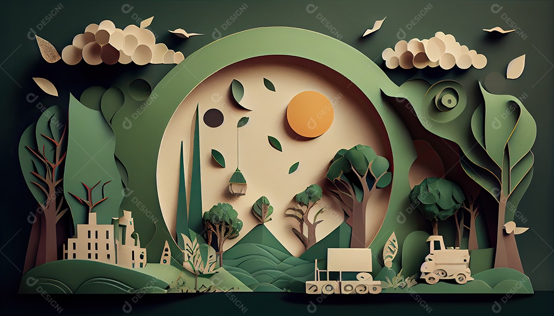 Conceito ambiental em estilo de jornal Dia da Terra a importância de amar