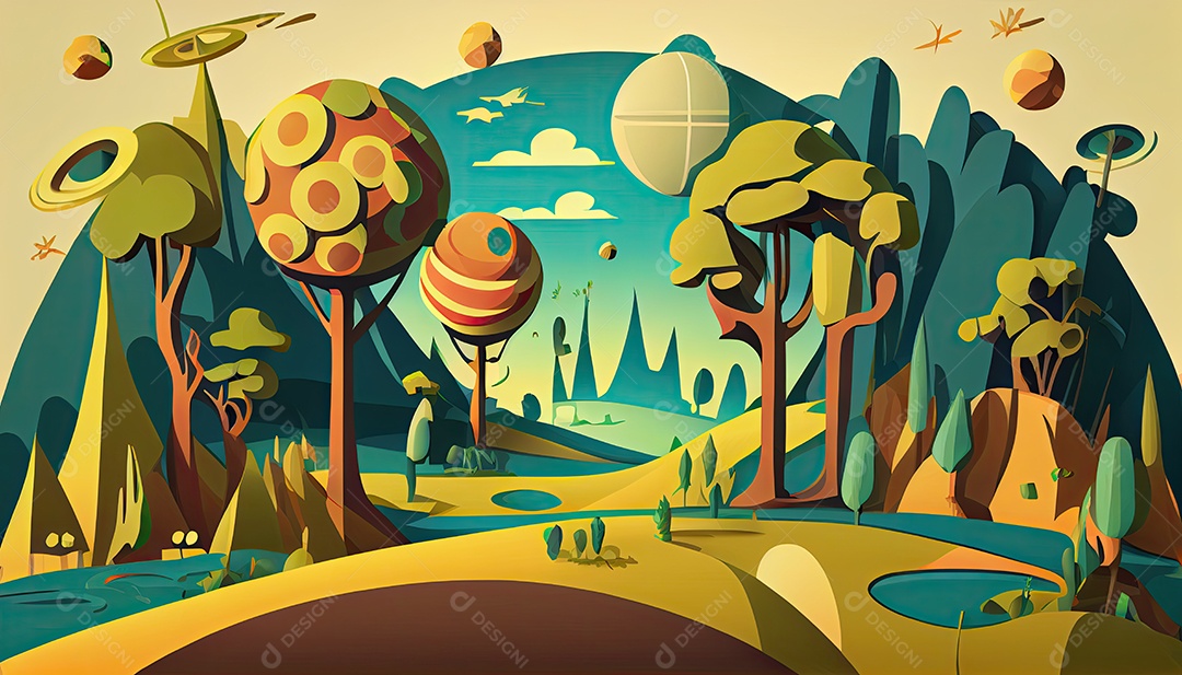 Vector cartoon mundo ambiente Dia da Terra a importância de amar a natureza