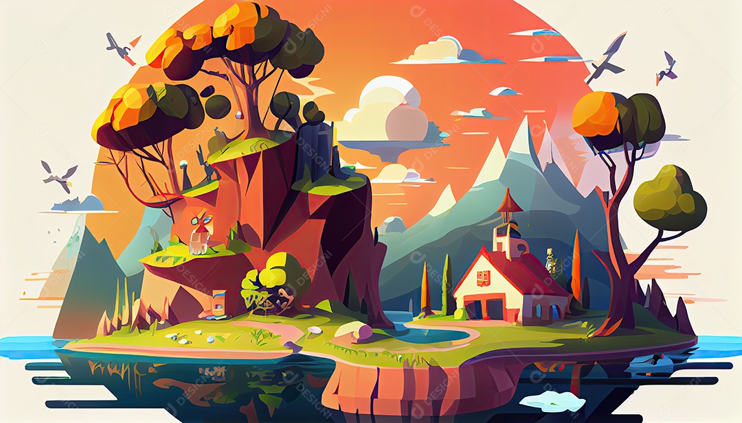 Vector cartoon mundo ambiente Dia da Terra a importância de amar a natureza