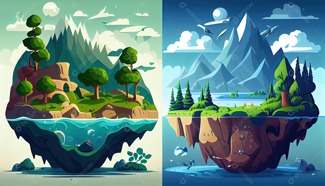 Vector cartoon mundo ambiente Dia da Terra a importância de amar a natureza