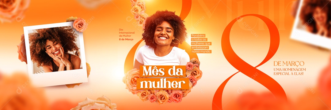 Carrossel Mês Da Mulher Social Media PSD Editável