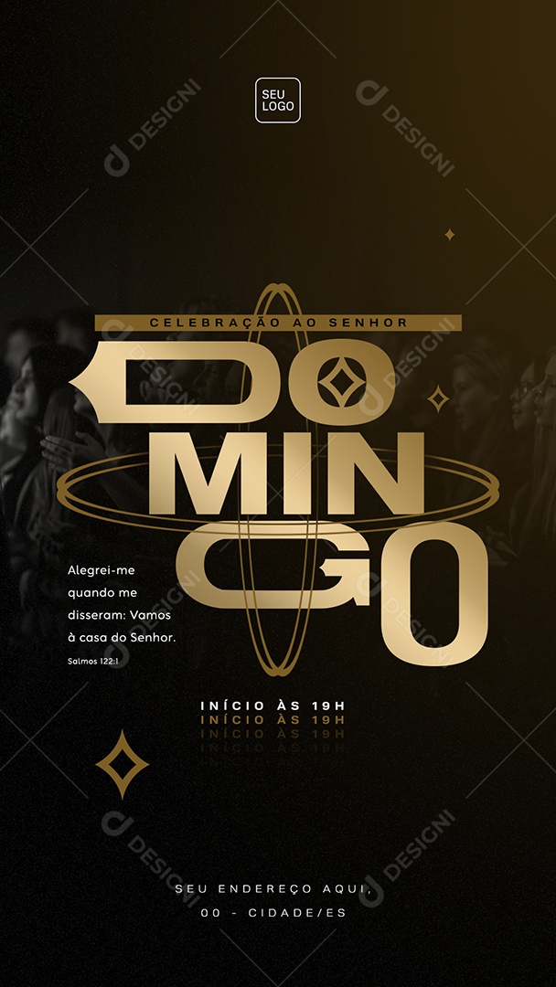 Story Celebração ao Senhor Domingo Social Media PSD Editável