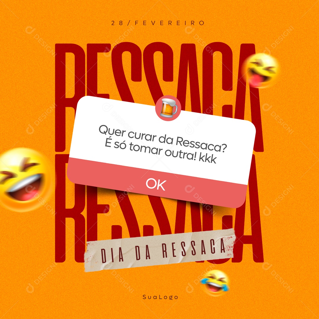 Quer Curar da Ressaca é só Tomar Outra Social Media PSD Editável