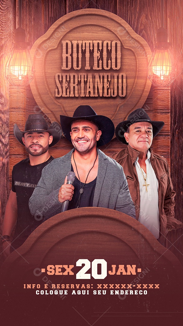 Story Flyer Buteco Sertanejo Social Media PSD Editável