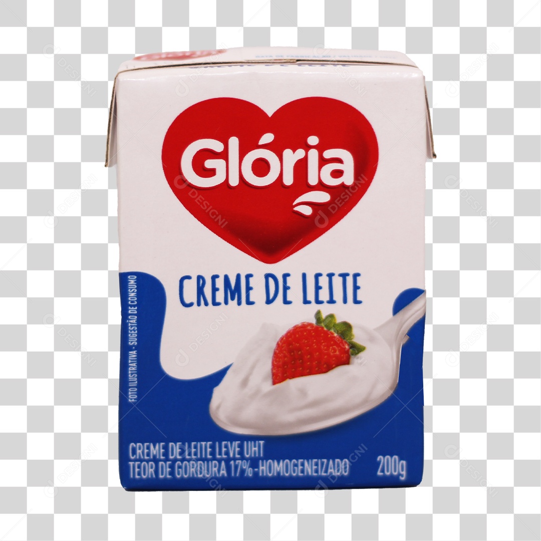 Creme de Leite Glória PNG Transparente