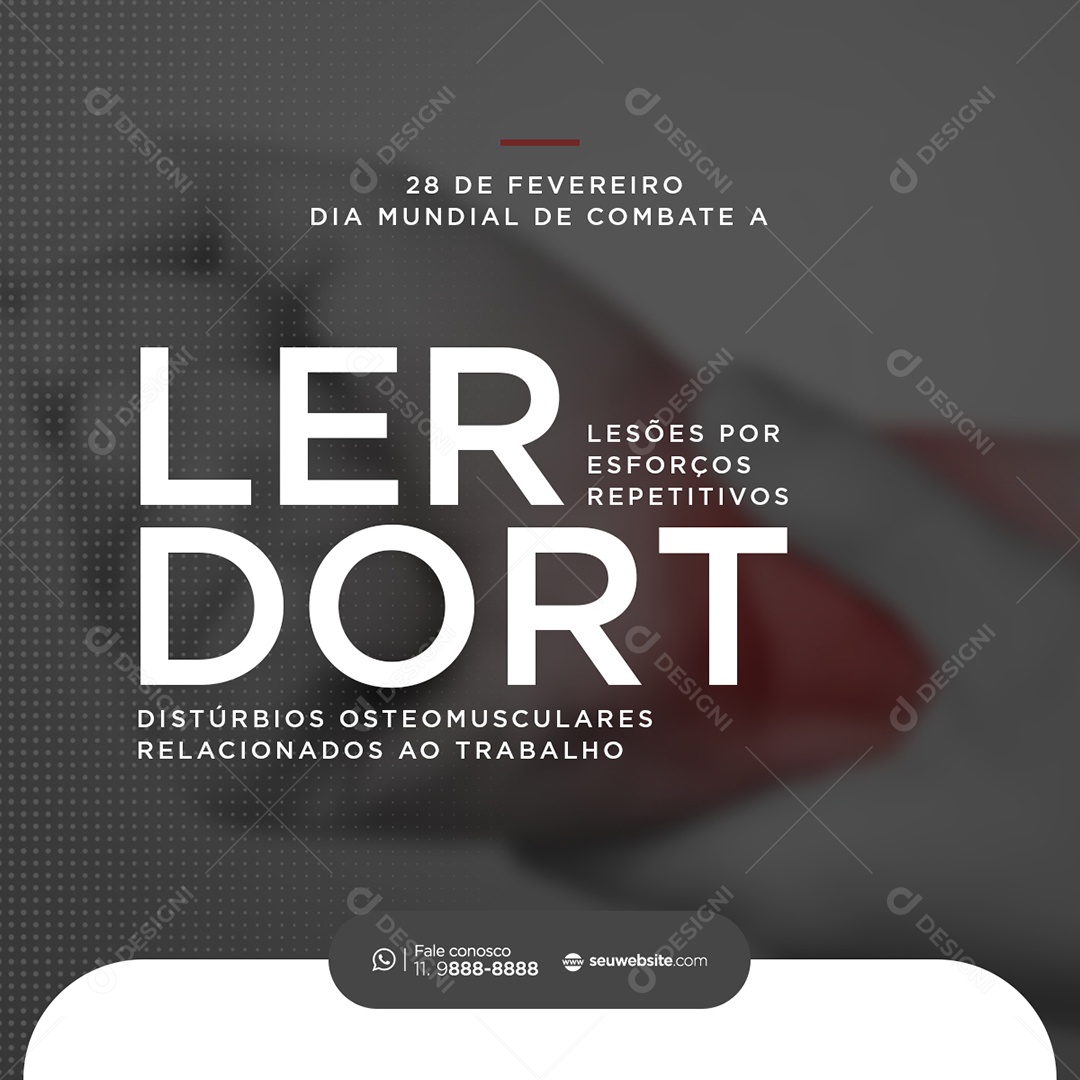 Dia Mundial Do Combate a Lerdort Social Media PSD Editável