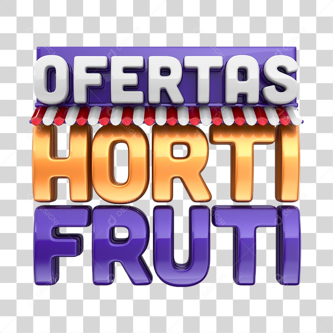 Ofertas Hortifruti Selo 3D Cobre e Roxo PNG Transparente