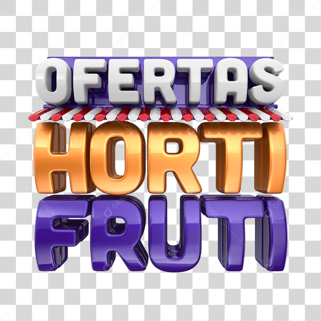 Ofertas Hortifruti Selo 3D Cobre e Roxo PNG Transparente