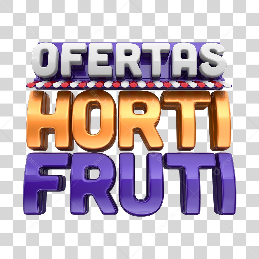 Ofertas Hortifruti Selo 3D Cobre e Roxo PNG Transparente