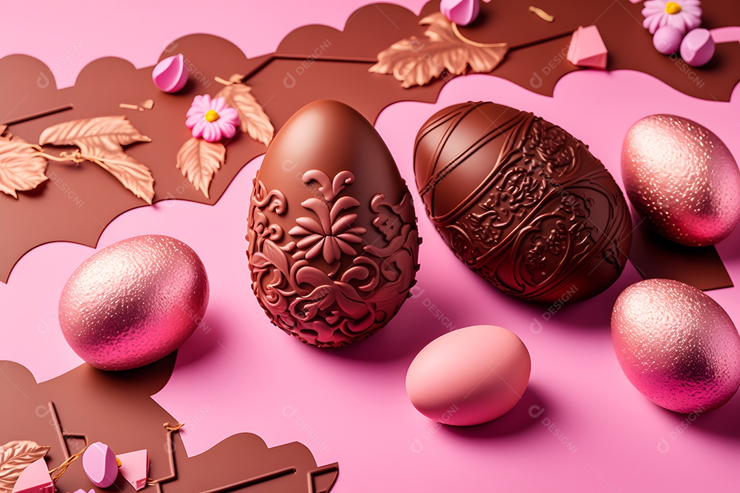 Ovos de páscoa sobre fundo isolado