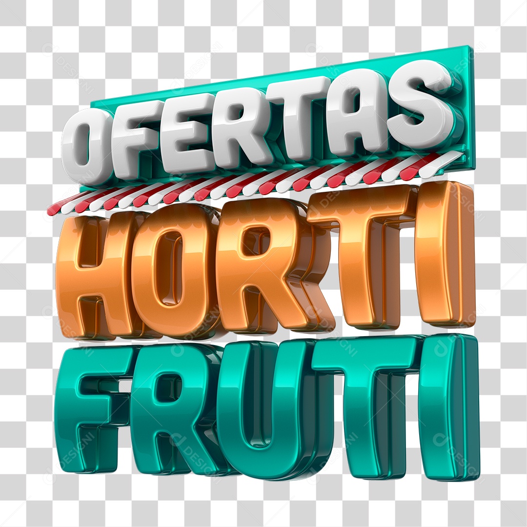Hortifruti Offers 3D Copper and Blue Transparent PNG Seal